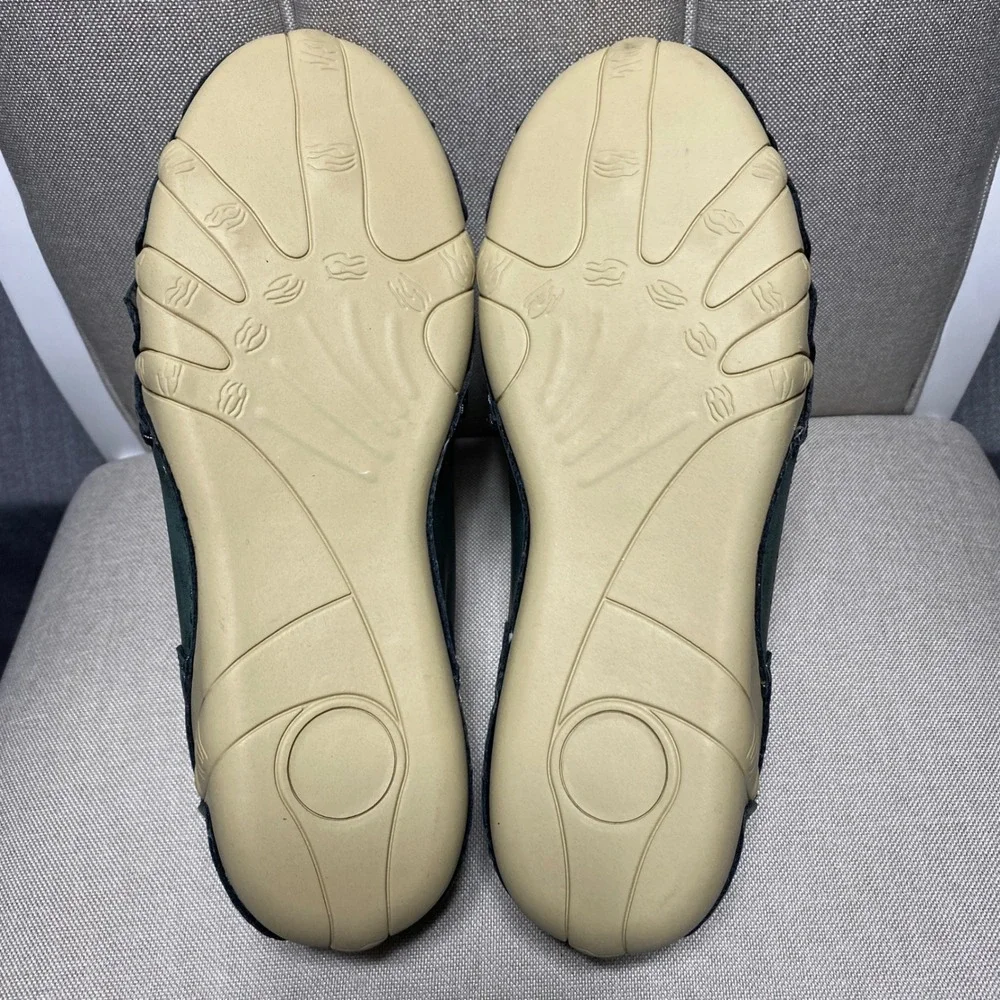 Dbeck AUS Green Leather Barefoot Minimalist‎ Walking Shoes Size 39 Mens Womens